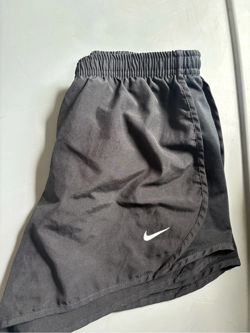 Nike Black Kids Shorts with White Swoosh